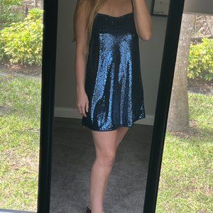 Free People Blue Sequin Dress